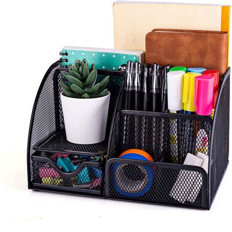 Bright Creations 12 Pack 6 Colors Plastic Pen & Pencil Storage Baskets Trays for Classroom Organizer Drawers Shelves Closet and Desk. . Target desk organizer